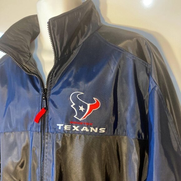 NFL SZ XL Mens TEXANS NWOT Waterproof Jacket Sports Houston Football Warm - Picture 5 of 9